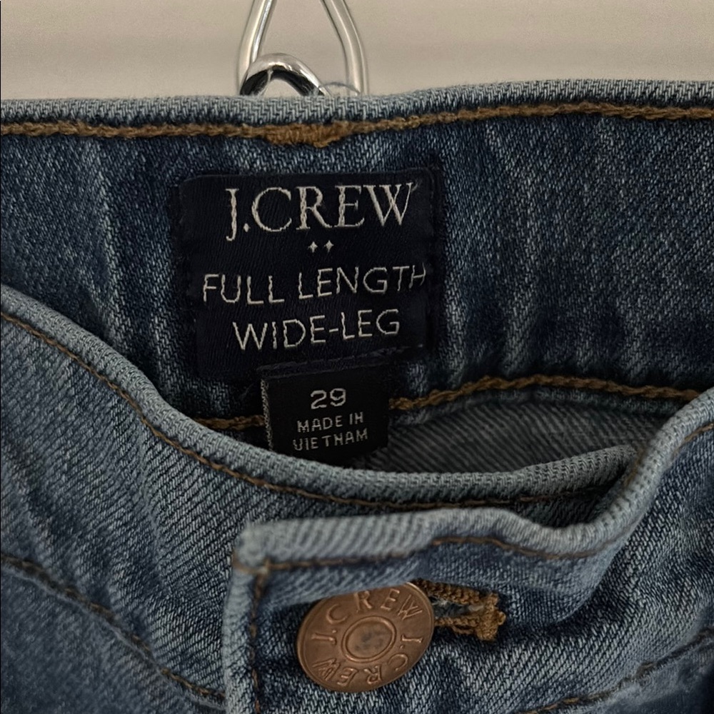 J. Crew High Rise Button-Fly Blue Jeans - Picture 2 of 5